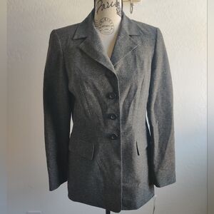 🆕 Cadence Viscose-Wool-silk blend Gray Vintage Made in USA Suit jacket Blazer_6
